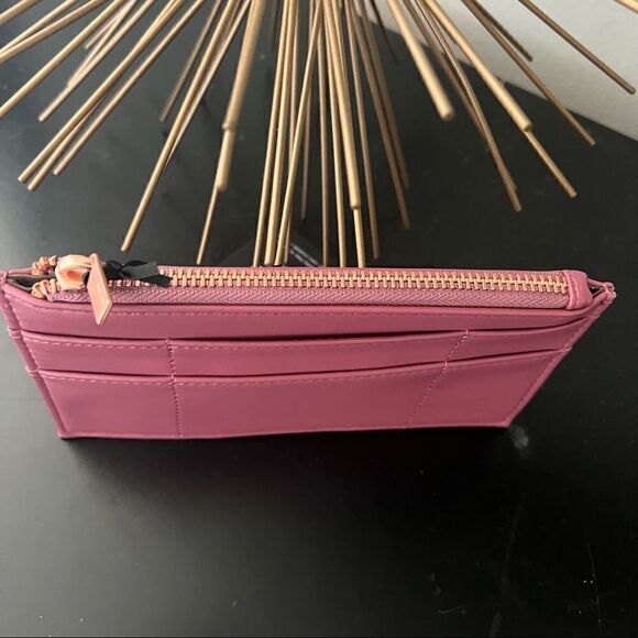 Matt & Nat Loom Vegan Leather Wallet, Clutch. Zip Top, Purple/Pink, Mauve NWT - Picture 9 of 12